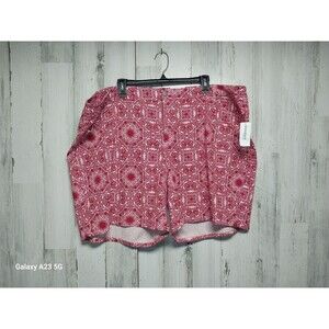 Westport Bermuda Shorts 22W Signature Fit Mid Rise NWT Red White